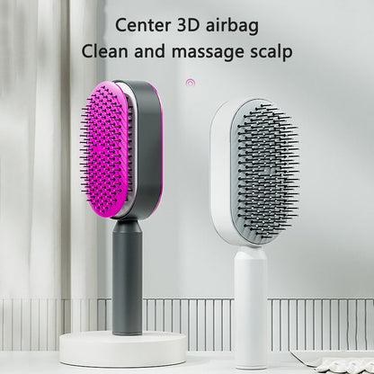 Women's Self-Cleaning Hairbrush - Hair Loss Prevention