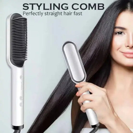 Professional Hair Straightening Brush and Comb