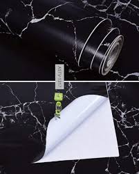 Marble And Foil Sheets Self Adhesive Waterproof Anti Oil and Heat Resistant Pvc Glossy Sticker/ wallpaper for kitchen